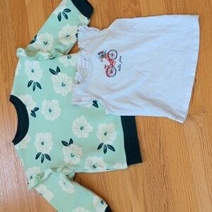 Floral Sweatshirt and Bicycle Tank Top Set